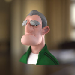 Coach! Based on a concept by Luigil Lucarelli. ( Luigil.artstation.com ) - Rendered in C4D with Cycles4D